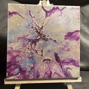 Shades of Purple Acrylic Painting 8"x8"